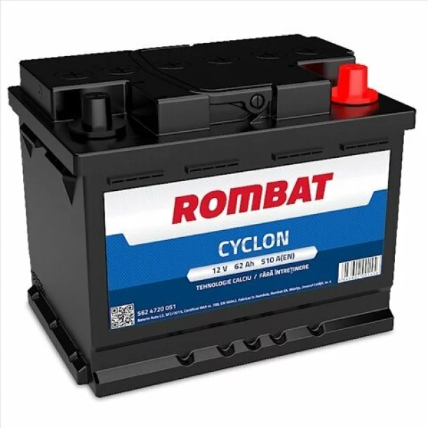 BATERIE ROMBAT CYCLON 62AH 510A 242X175X190 +DR ROMBAT 5624720051ROM